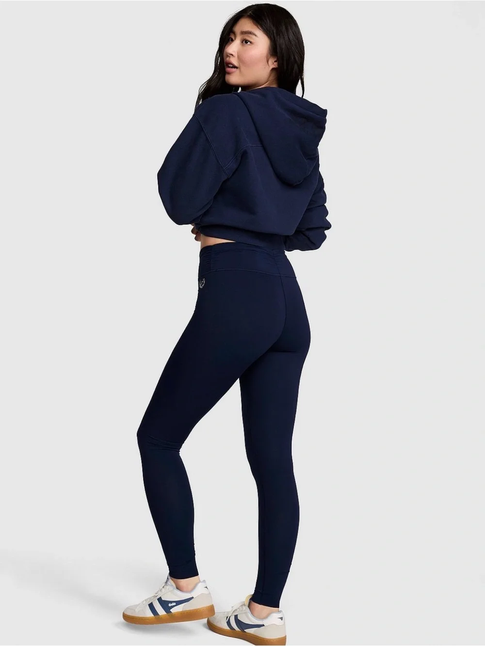 VICTORIAS SECRET PINK RUCHED RELAY LEGGINGS - Picture 2 of 8